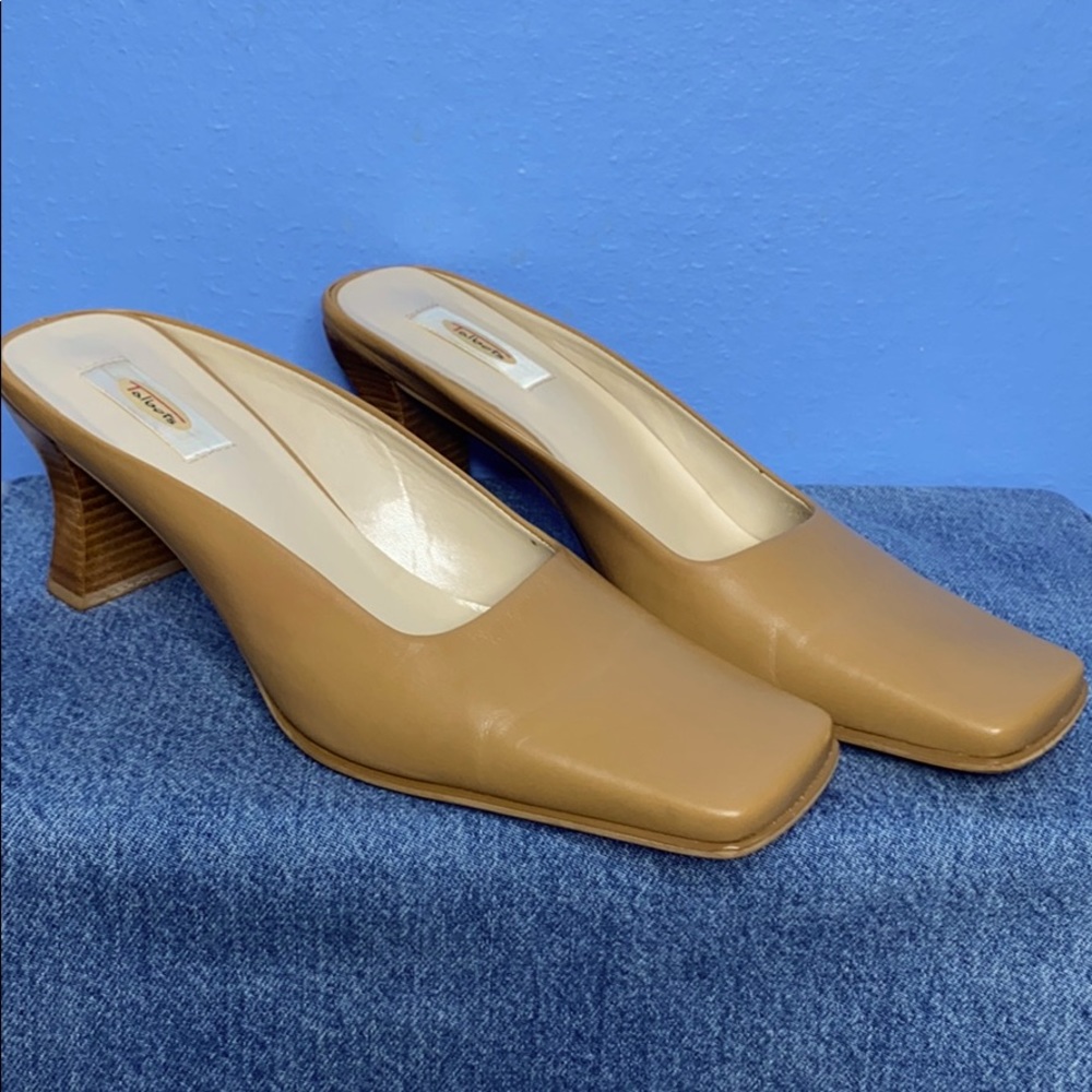 Talbots Square toe slip on mule vintage 8.5